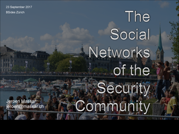 The Social Networks of the Security Community First Slide Image